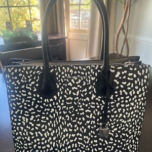 Michael Kors Black and White Animal Print Tote